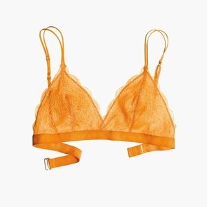 Madewell Lace Bralette in Vibrant Orange